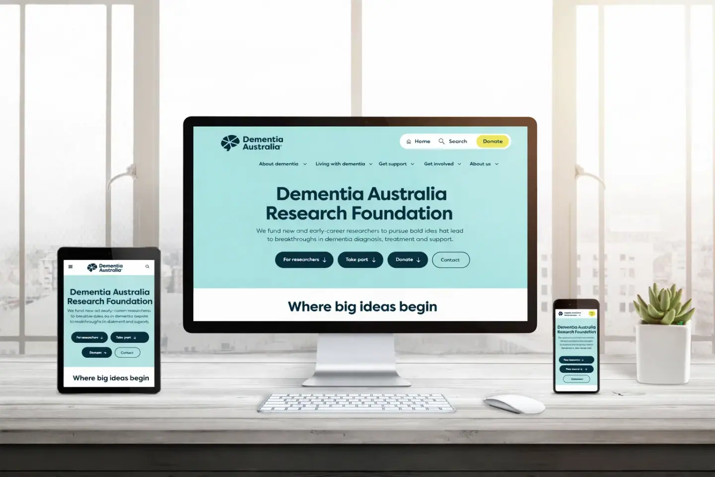 Dementia Australia Research Foundation alapítványi weboldal