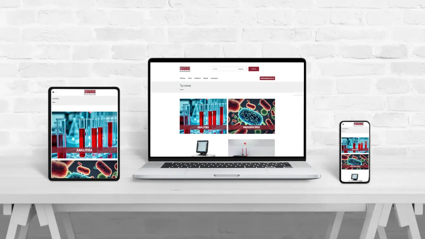 Bentley Labor Kft. weboldal és digitális megjelenés