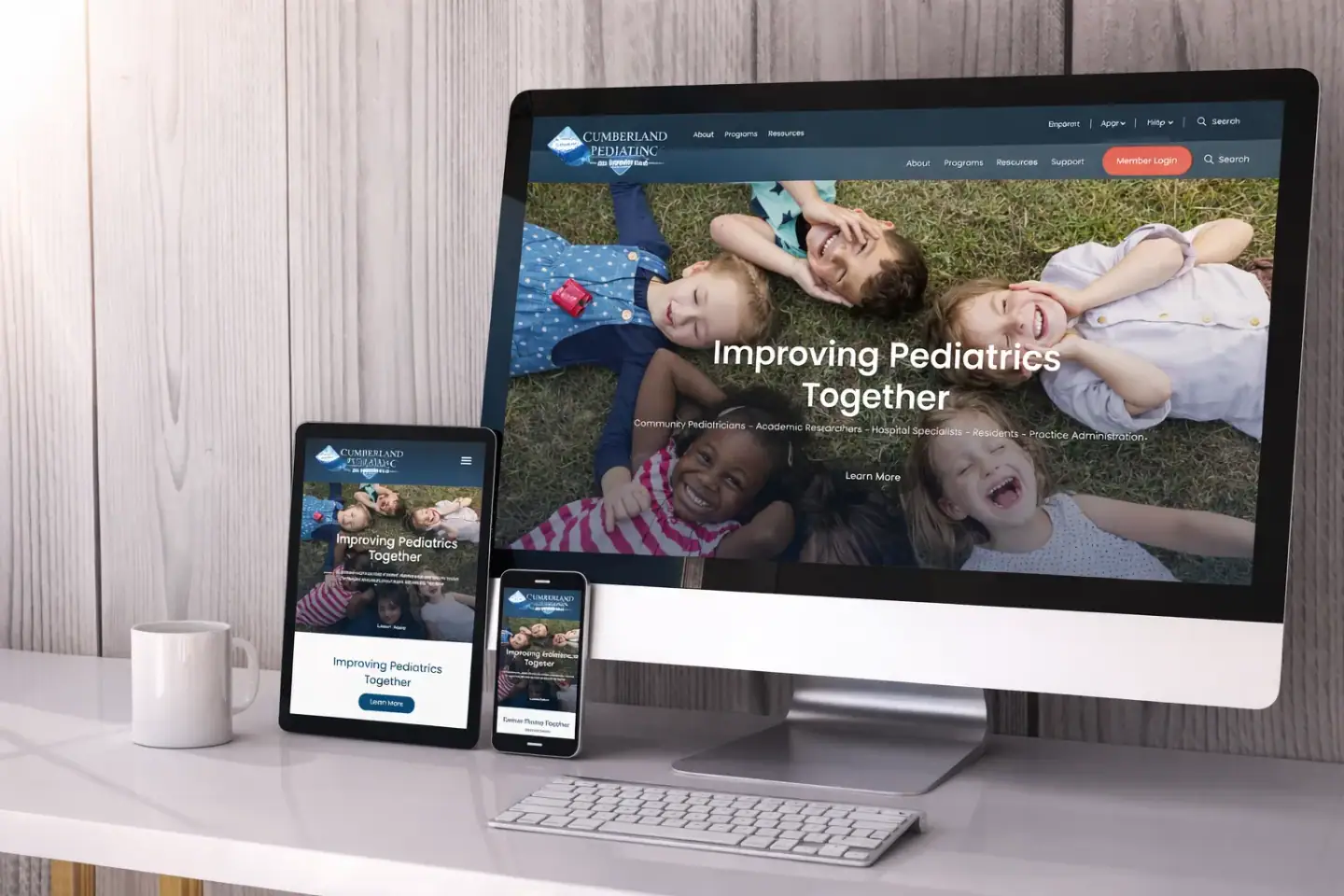 Cumberland Pediatric Foundation kutatási alapítvány weboldala